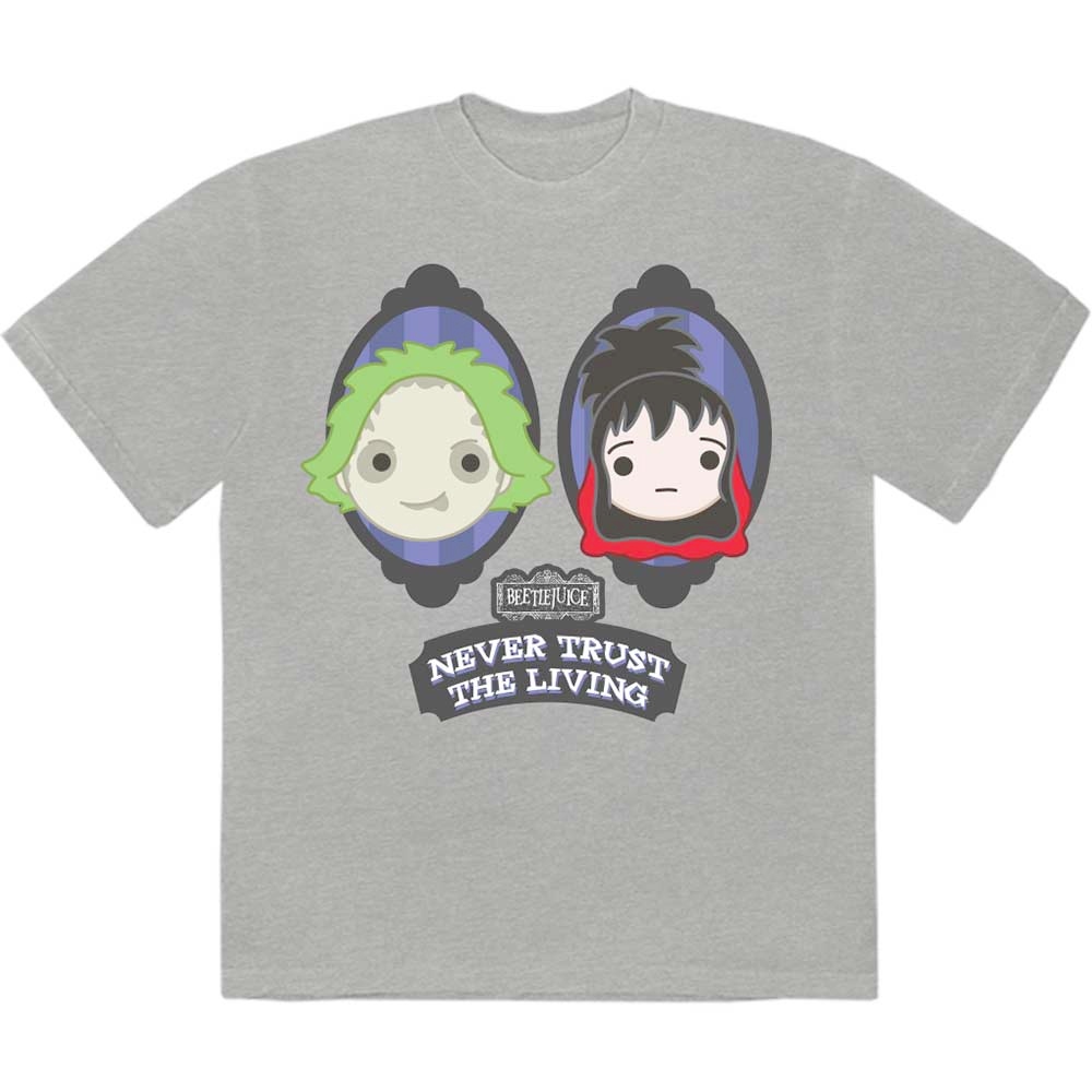 Beetlejuice - Never Trust The Living Tshirt Homme - Gris